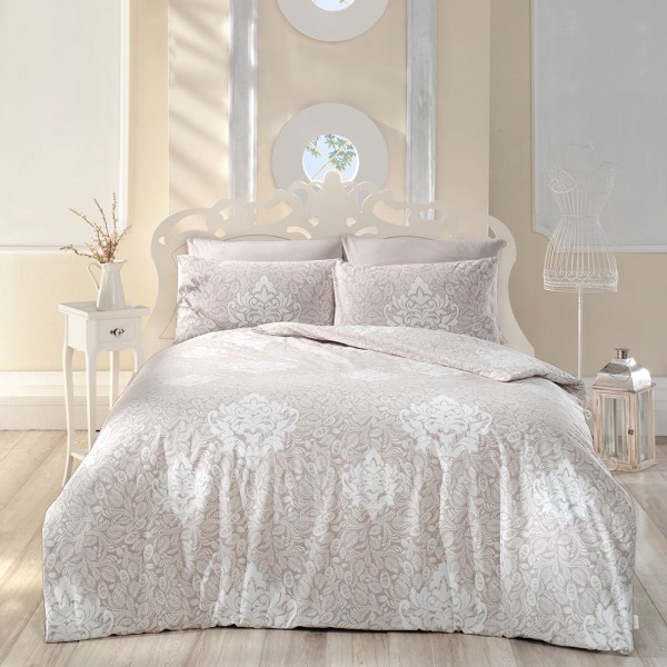 200X220 SNAZZY RANFORCE NEVRESİM TAKIMI (50X70) KUTULU-KAHVE