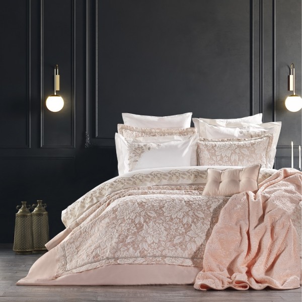 GİA 260X270 YATAK ÖRTÜSÜ 1 X KIRLENT 2 X YASTIK KILIFI-IVORY