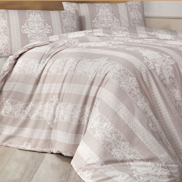 NOBBY RANFORCE NEVRESİM TAKIMI (50X70) KUTULU-KAHVE