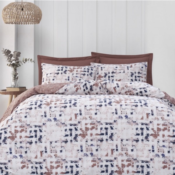 STRATO 160X220 RANFORCE NEVRESİM TAKIMI (50X70) KUTULU-CİNNAMON