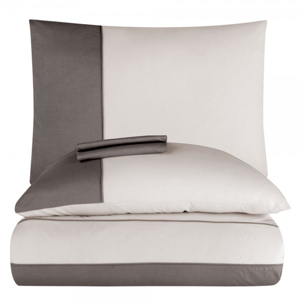 THOR 200X220 BİYELİ DÜZ RANFORCE NEVRESİM TAKIMI-KAHVE