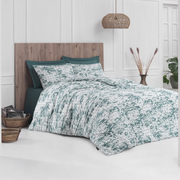 YUKİ 200X220 RANFORCE NEVRESİM TAKIMI (50X70) KUTULU-YEŞİL